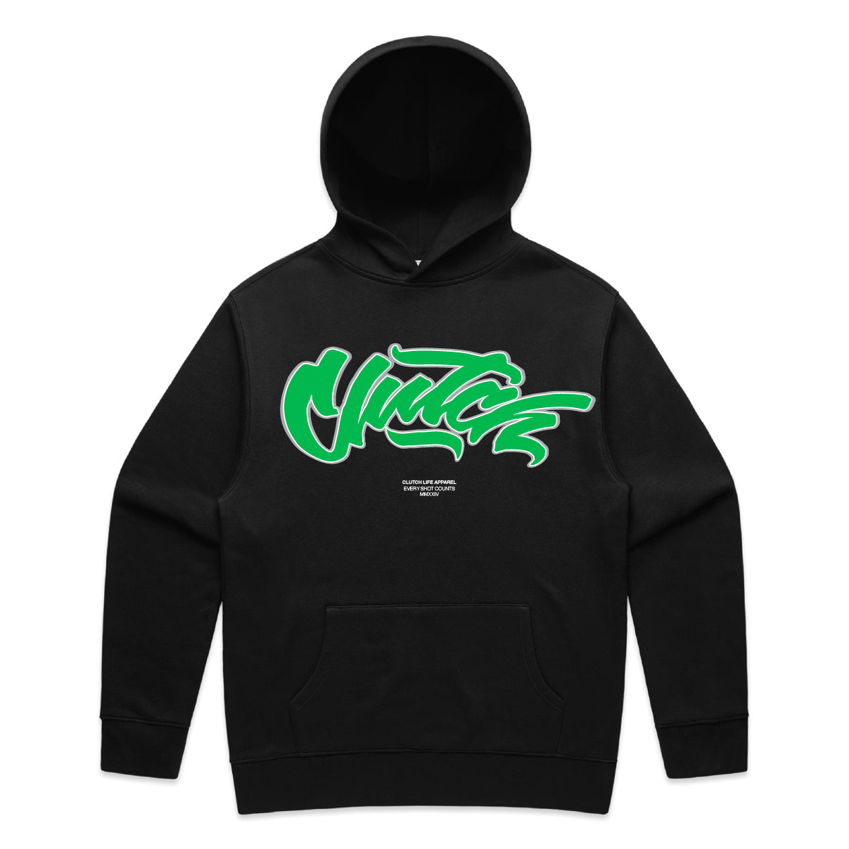 Clutch Script Hoodie Razr Green/Black