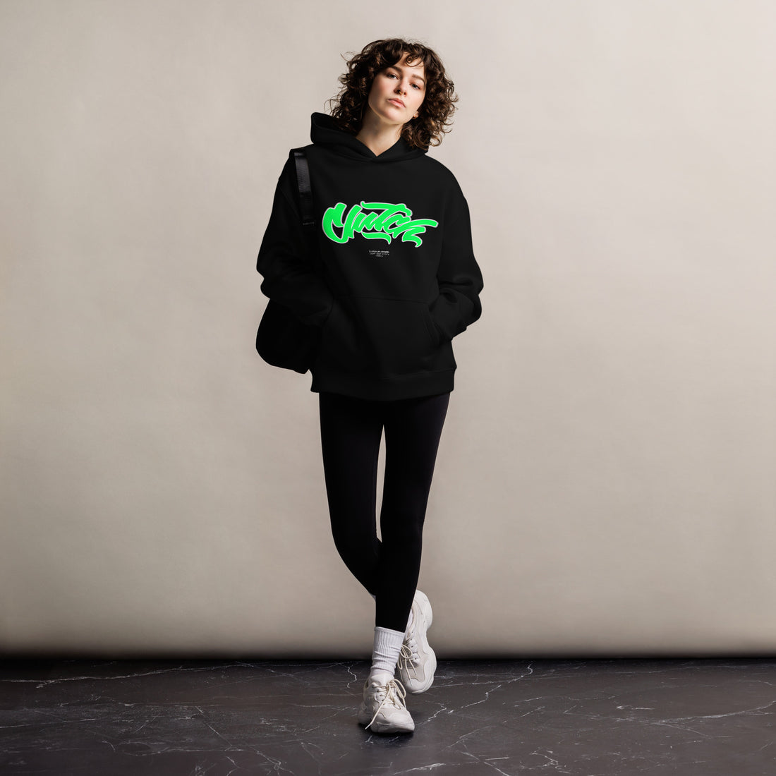 Clutch Script Hoodie Black/Razr Green